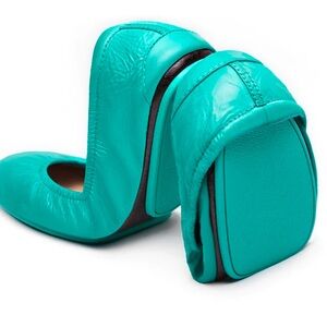 Tieks Blue Patent Leather Flats